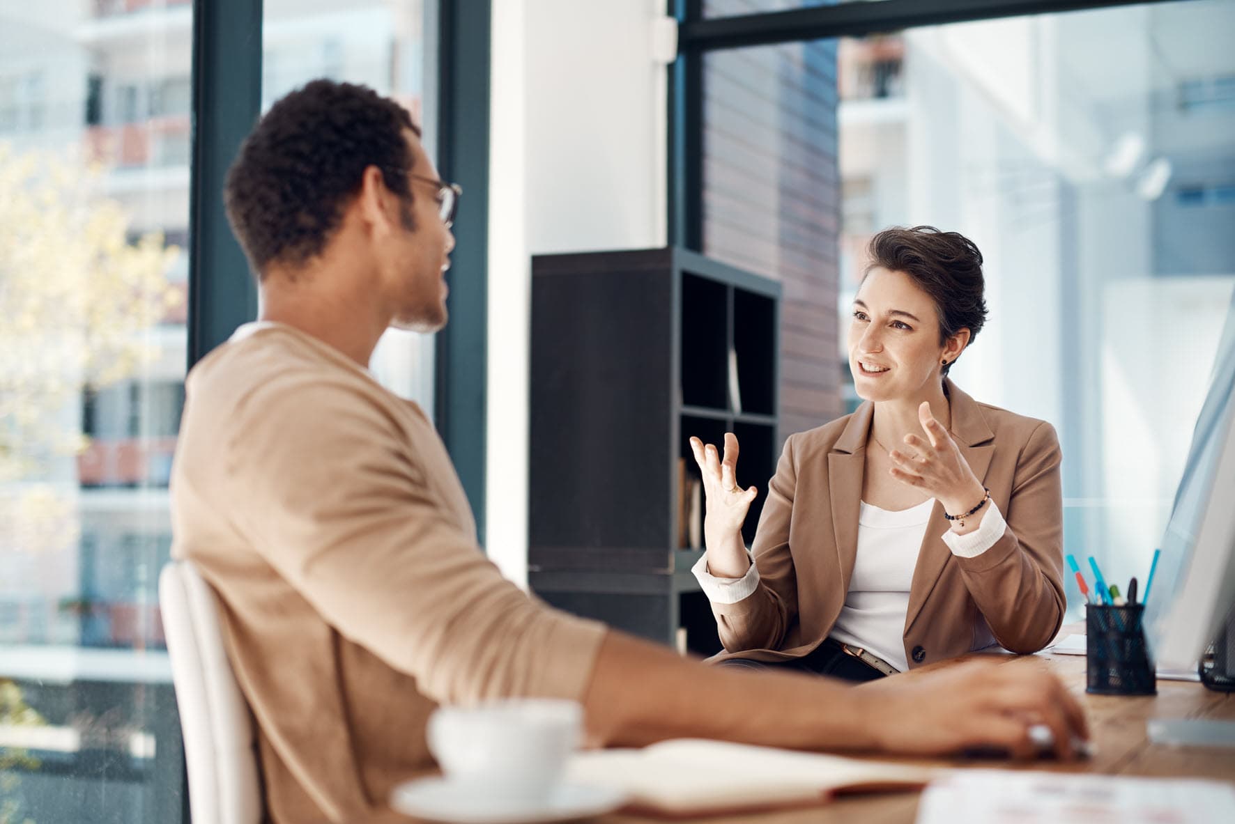 Coaching-Situation: gemeinsame Arbeit am Risikomodell